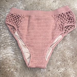 Chrochet high waisted bikini bottom